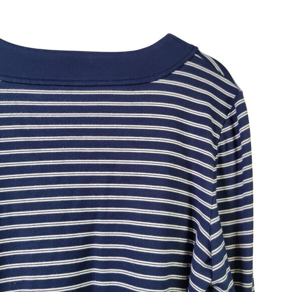 Chico's Women's Sailor Ponte Nautical Theme Cardigan Blazer Navy Blue Size L (2) - Picture 9 of 11